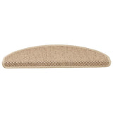 Vidaxl trapmatten zelfklevend 15 st sisal-look 65x21x4 cm zandkleurig