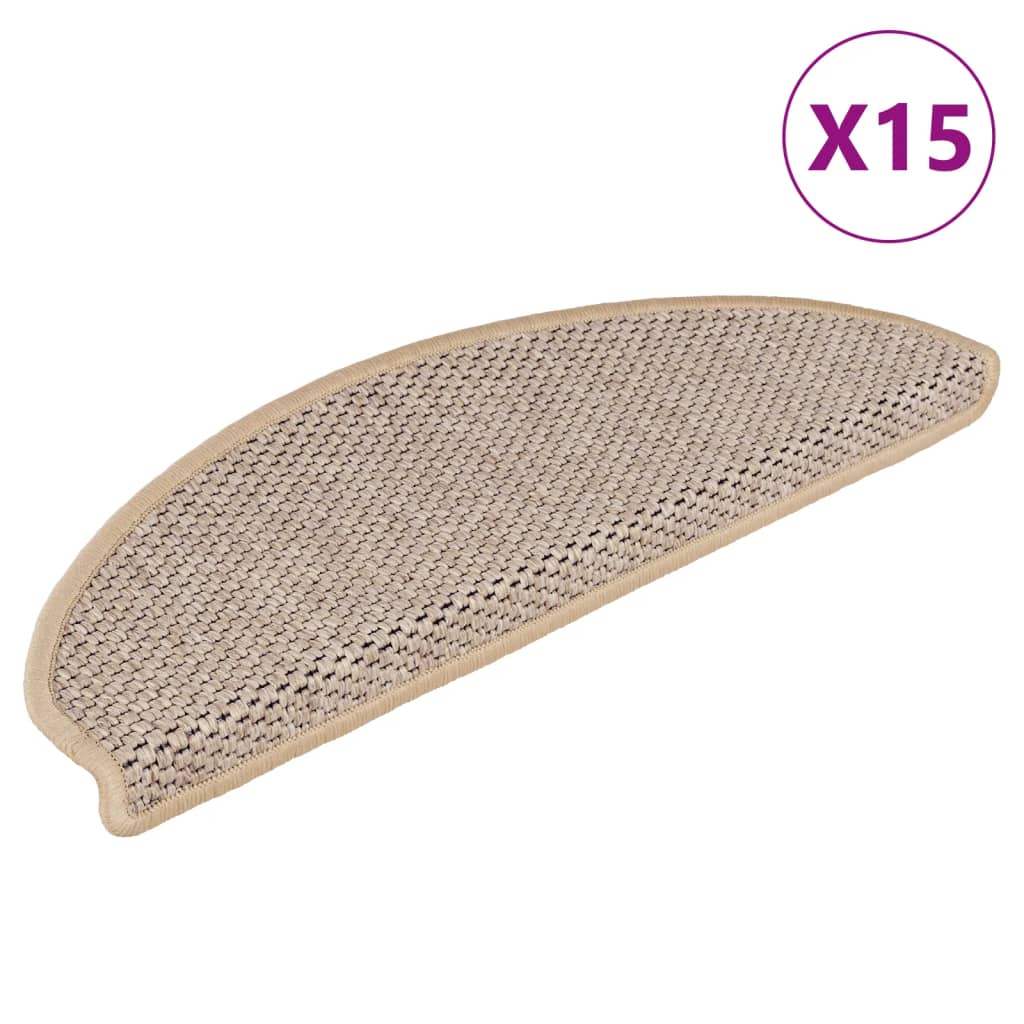 Vidaxl Staps Mants Selbstbesëtzer 15 St Sisal kuckt 65x21x4 cm Liicht Beige