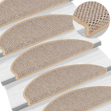 Vidaxl Staps Mants Selbstbesëtzer 15 St Sisal kuckt 65x21x4 cm Liicht Beige