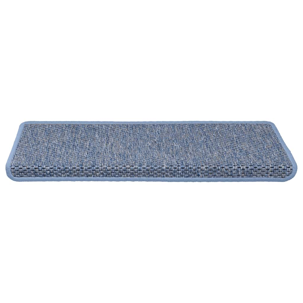 Vidaxl Stair tapis auto-adhésifs 15 st sisal look 65x21x4 cm bleu