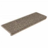 Esteras de escalera de Vidaxl autoadhesivo 15 SISAL SISAL 65X21X4 cm Beige oscuro