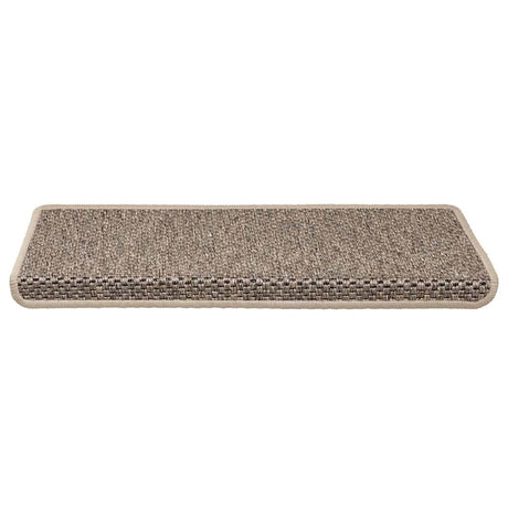 Vidaxl trapmatten zelfklevend 15 st sisal-look 65x21x4 cm donkerbeige