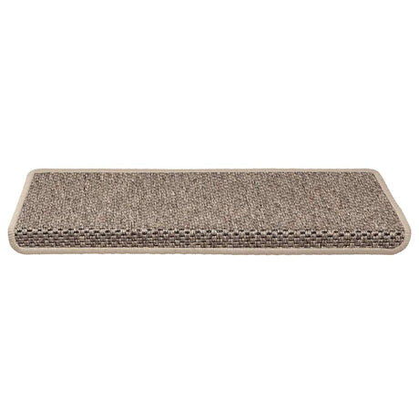 Vidaxl trapmatten zelfklevend 15 st sisal-look 65x21x4 cm donkerbeige