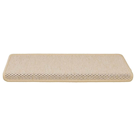 Vidaxl trapmatten zelfklevend 15 st sisal-look 65x21x4 cm berber