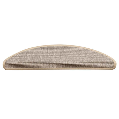 Vidaxl trapmatten 15 st 56x17x3 cm zilver halfrond