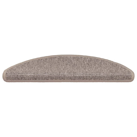 Vidaxl trapmatten 15 st 56x17x3 cm donkerbeige halfrond