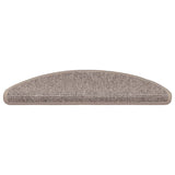 Vidaxl trapmatten 15 st 56x17x3 cm donkerbeige halfrond
