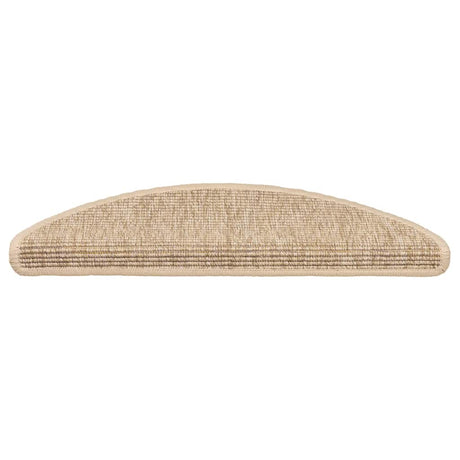 Vidaxl trapmatten 15 st 56x17x3 cm lichtbeige halfrond