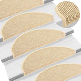 Vidaxl-Treppenmatten selbstklebend 15 St. Sisal Look 65x21x4 cm Beige