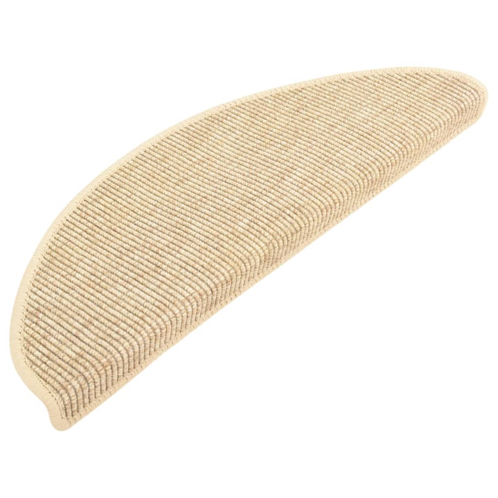 Vidaxl-Treppenmatten selbstklebend 15 St. Sisal Look 65x21x4 cm Beige