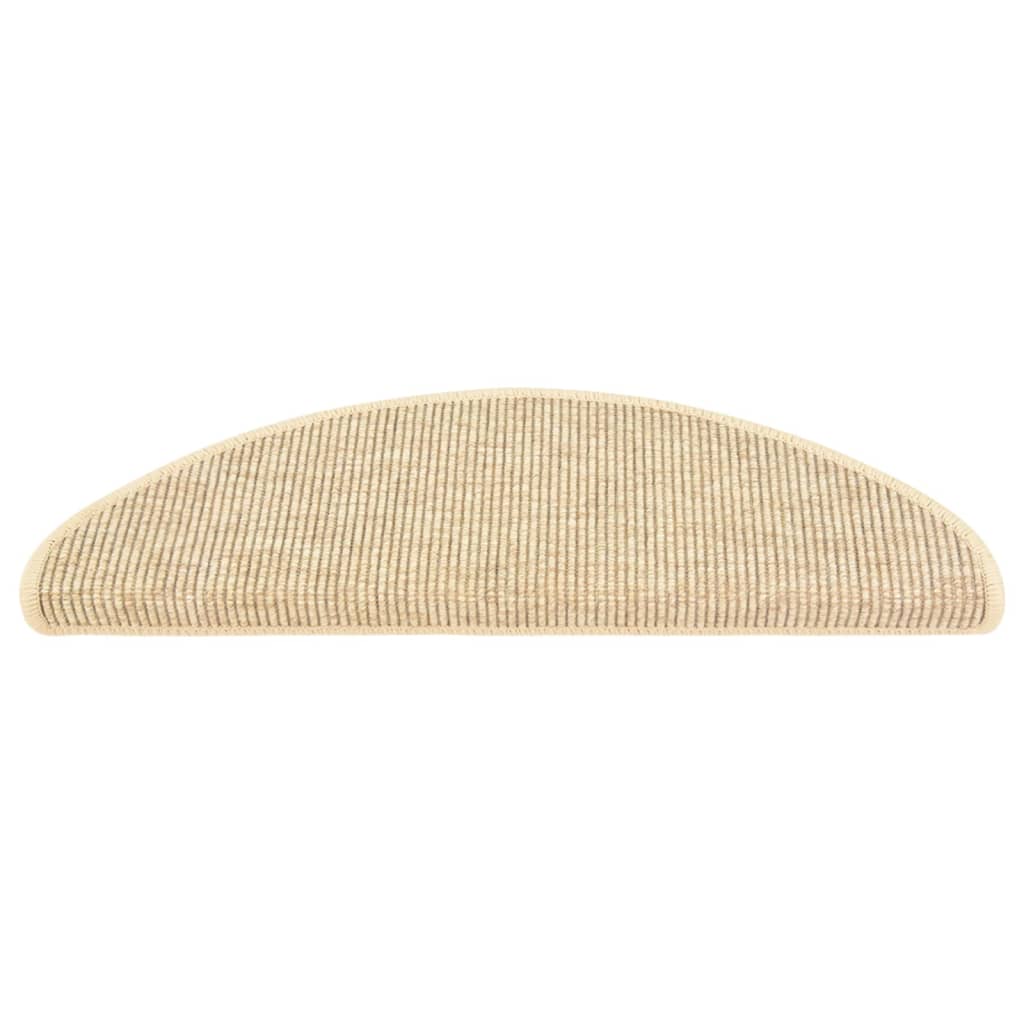 Vidaxl-Treppenmatten selbstklebend 15 St. Sisal Look 65x21x4 cm Beige