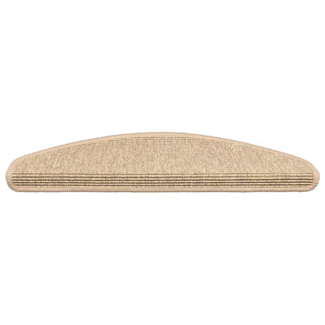 Vidaxl trapmatten 15 st 65x21x4 cm lichtbeige halfrond groot