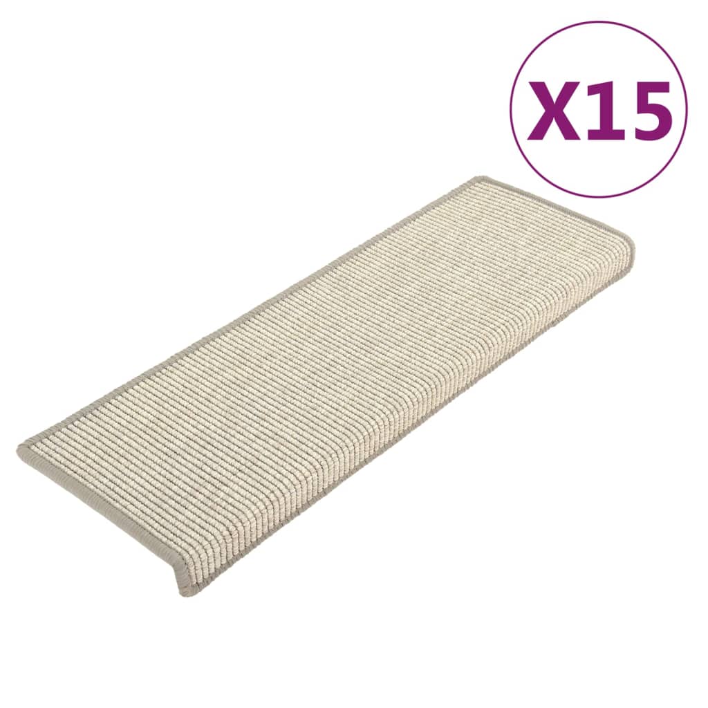 Vidaxl Stair Mats Self -Adhesive 15 St 65x21x4 cm stříbrné barvy