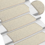 Vidaxl Stairs Mats Self -Adhesive 15 St 65x21x4 CM Silver Colored