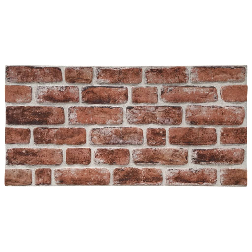 Vidaxl 10 St Wall Pannelli 3D BRICK marrone scuro EPS