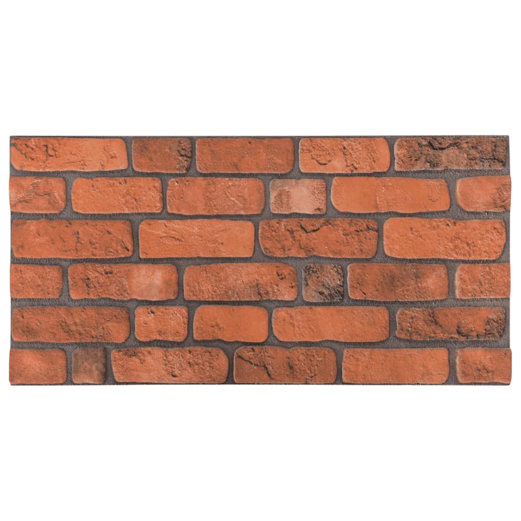 Vidaxl 10 St Wall Panels 3d Terracotta-Colored Brick EPS