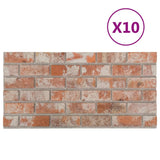 Vidaxl 10 st vægpaneler 3D Red Brick EPS