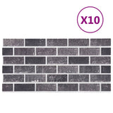 Vidaxl 11 paneles de pared 3d EPS de ladrillo negro y gris