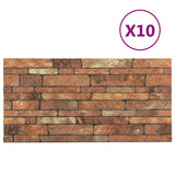 Vidaxl 10 st vægpaneler 3D Brown Brick EPS