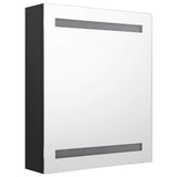Vidaxl badkamerkast met spiegel en led 50x14x60 cm zwart