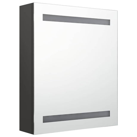 Vidaxl badkamerkast met spiegel en led 50x14x60 cm antracietkleurig