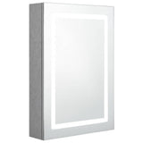Vidaxl badkamerkast met spiegel en led 50x13x70 cm betongrijs