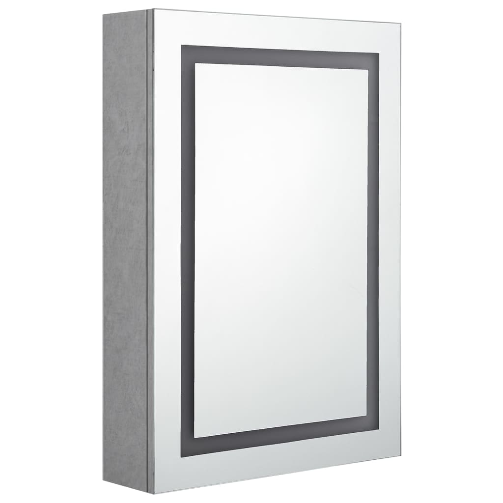 Vidaxl badkamerkast met spiegel en led 50x13x70 cm betongrijs