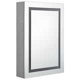 Vidaxl badkamerkast met spiegel en led 50x13x70 cm betongrijs