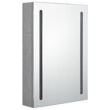 Vidaxl badkamerkast met spiegel en led 50x13x70 cm betongrijs