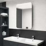 Vidaxl badkamerkast met spiegel en led 60x11x80 cm glanzend zwart