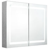 Vidaxl badkamerkast met spiegel en led 80x12x68 cm betongrijs