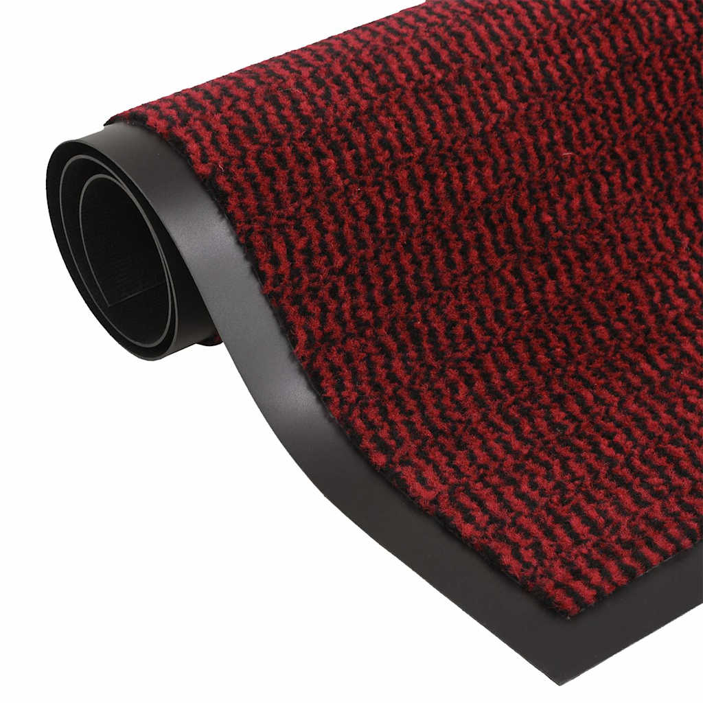 Vidaxl deurmat getuft 60x180 cm rood