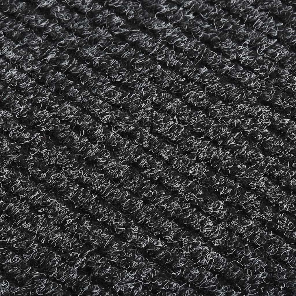 Vidaxl droogloopmat 100x450 cm antracietkleurig