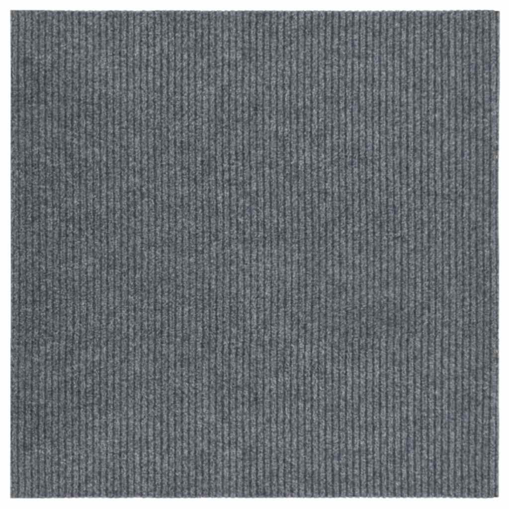 Vidaxl droogloopmat 100x100 cm grijs