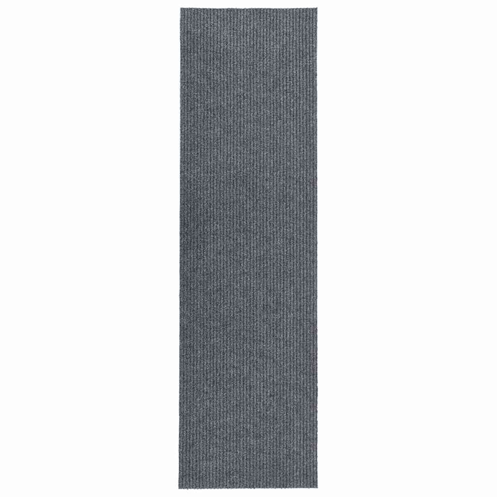 Vidaxl droogloopmat 100x400 cm grijs