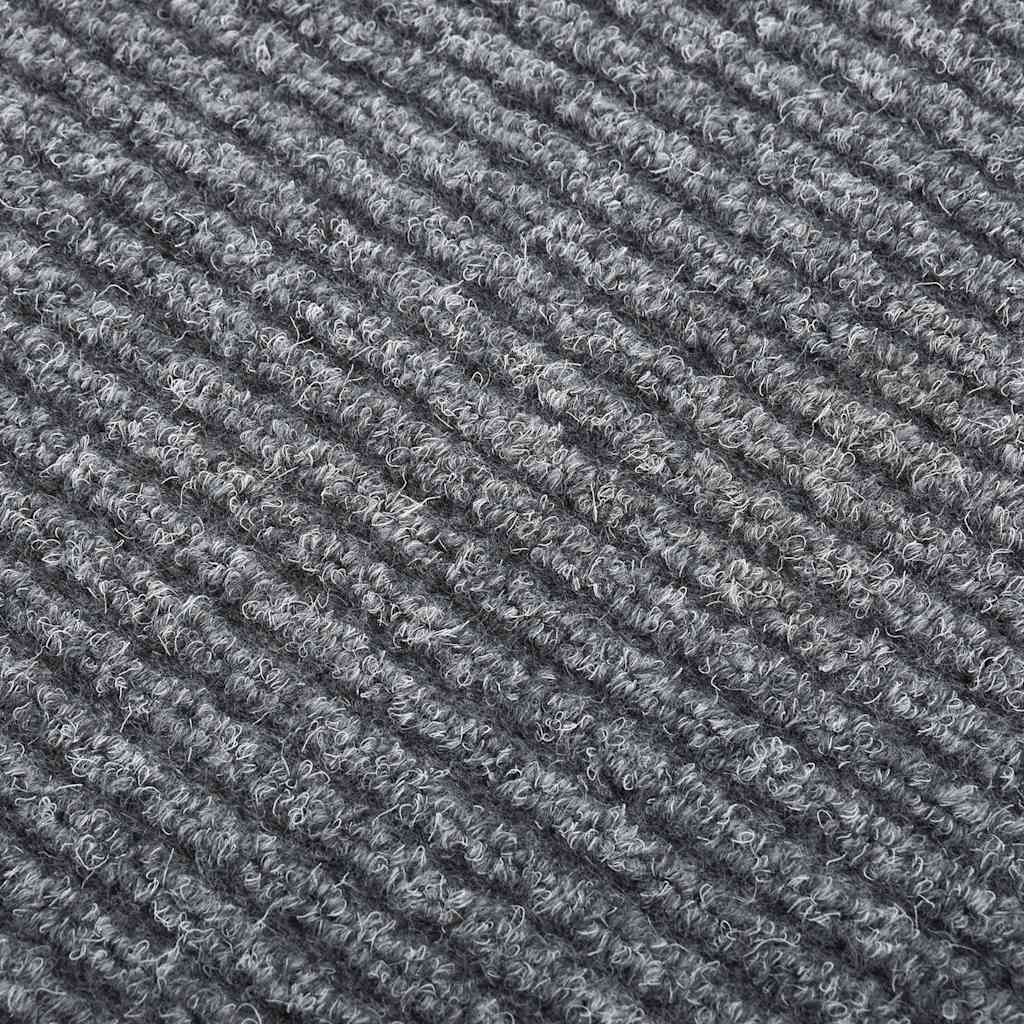 Vidaxl droogloopmat 100x400 cm grijs