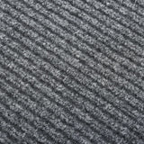Vidaxl droogloopmat 100x450 cm grijs