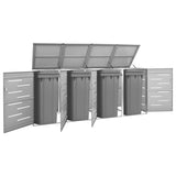 Stockage de conteneurs vidaxl quatre -double 276,5x77.5x112,5 cm en acier inoxydable