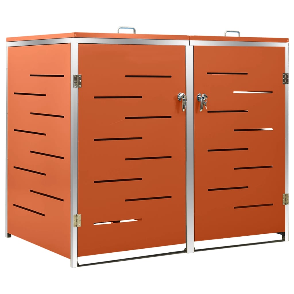 Vidaxl Container Storage Dubbel 138x77.5x112.5 cm rostfritt stål