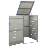 Vidaxl containerberging enkel 69x77,5x115 cm roestvrij staal