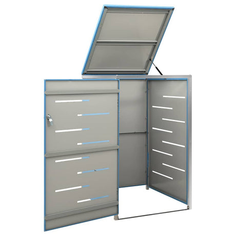 Vidaxl containerberging enkel 69x77,5x115 cm roestvrij staal