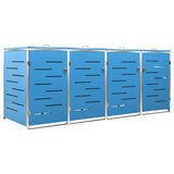 Stockage de conteneurs vidaxl quatre -double 276,5x77.5x112,5 cm en acier inoxydable