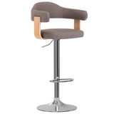 Vidaxl barkrukken 2 st gebogen hout en stof taupe