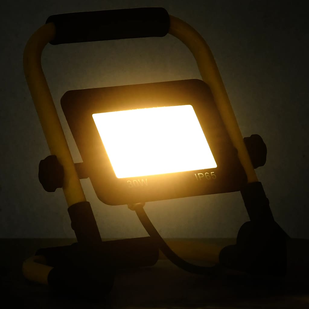 Vidaxl spotlight met handvat led 30 w warmwit