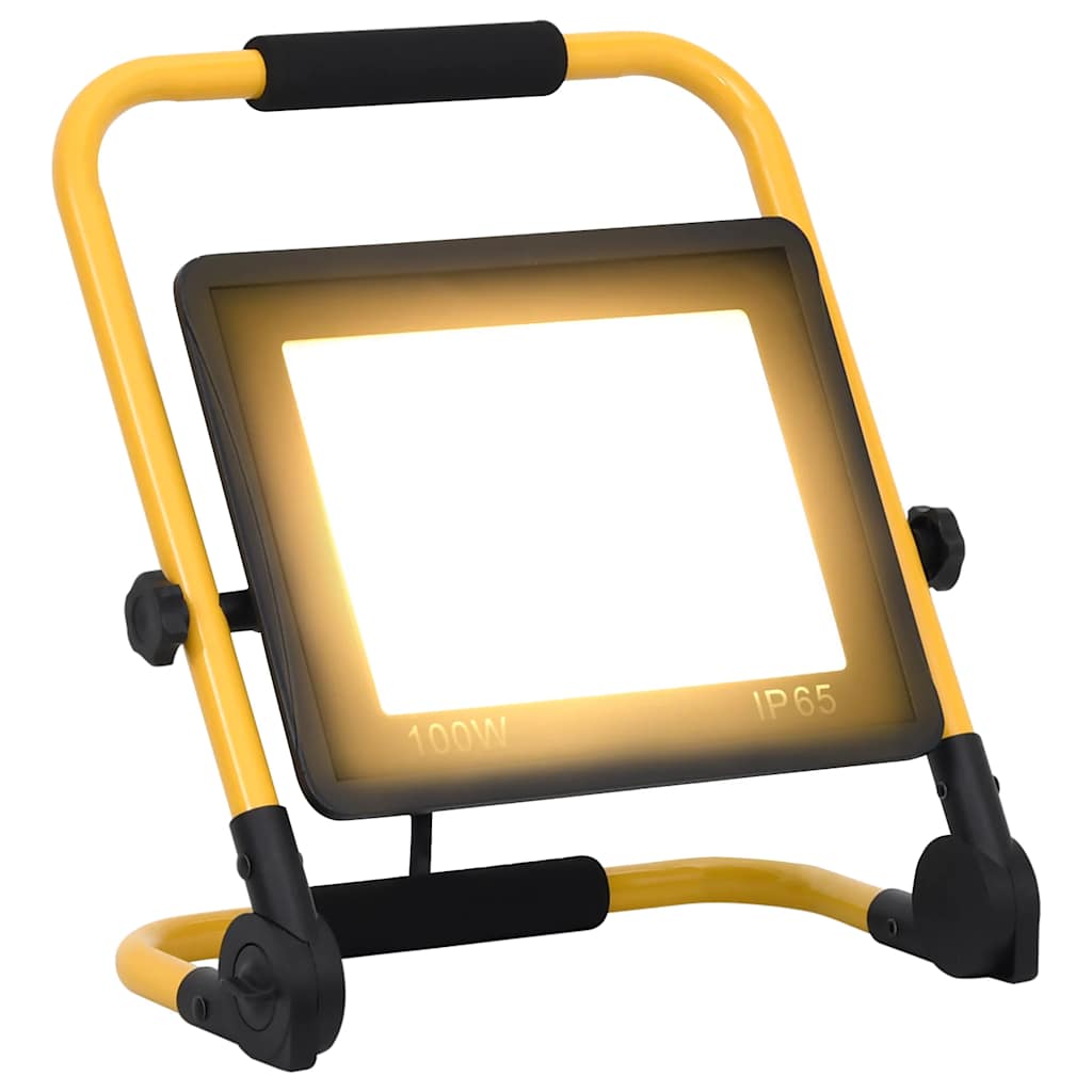 Vidaxl spotlight met handvat led 100 w warmwit