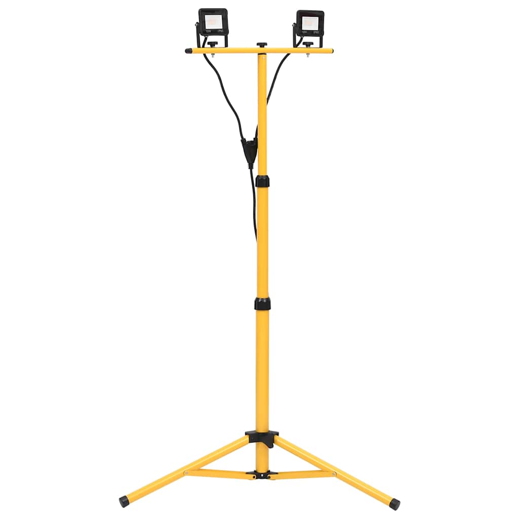 Vidaxl spotlight met statief led 2x10 w warmwit
