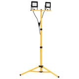 Vidaxl spotlight met statief led 2x30 w warmwit