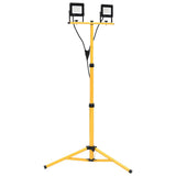 Vidaxl spotlight met statief led 2x50 w warmwit