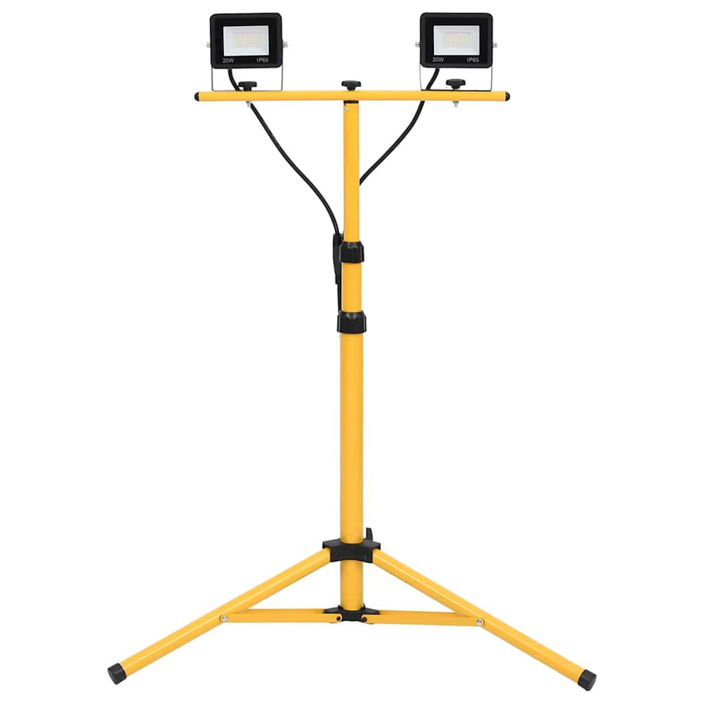 Vidaxl spotlight met statief led 2x20 w koudwit