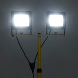 Vidaxl spotlight met statief led 2x50 w koudwit